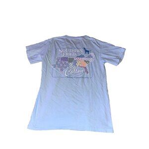 Women’s Southern Fried Cotton Short Sleeve T-shirt Blue Small